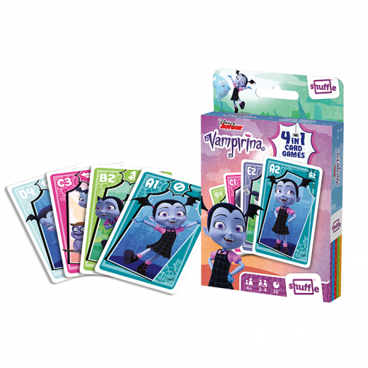 Shuffle - Kortspel Vampirina 4 i 1 i gruppen SÄLLSKAPSSPEL / Barnspel hos Spelexperten (108461992)