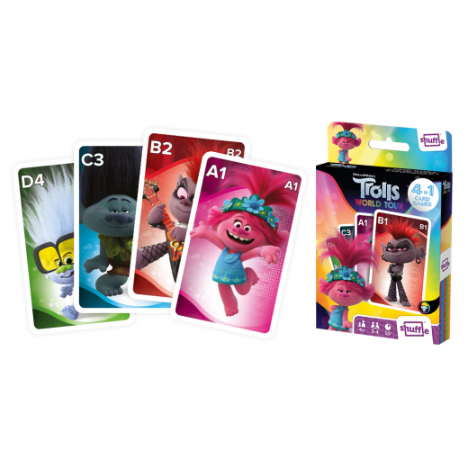 Shuffle - Kortspel Trolls World Tour 4 i 1 i gruppen  hos Spelexperten (108616992)