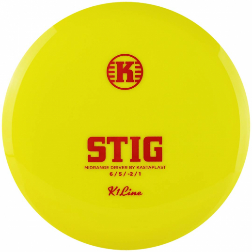 Kastaplast K1 Stig Yellow i gruppen UTOMHUSSPEL / Disc Golf & frisbee / Midrange hos Spelexperten (108861)