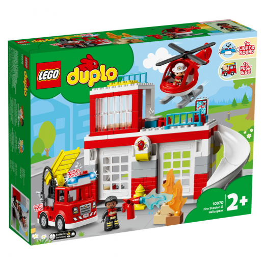 LEGO Duplo - Brandstation & helikopter i gruppen  hos Spelexperten (10970)
