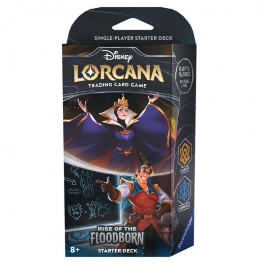 Disney Lorcana TCG: Rise of the Floodborn Starter Deck - Amber & Sapphire i gruppen SÄLLSKAPSSPEL / Kortspel hos Spelexperten (11098264-A)