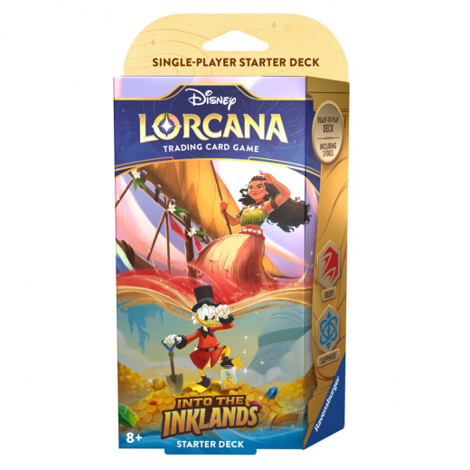 Disney Lorcana TCG: Into the Inklands Starter Deck - Ruby & Sapphire i gruppen SÄLLSKAPSSPEL / Kortspel hos Spelexperten (11098305-B)