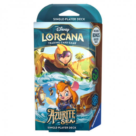 Disney Lorcana TCG: Azurite Sea Starter Deck - Emerald & Sapphire i gruppen SÄLLSKAPSSPEL / Spelserier / Disney Lorcana Trading Card Game hos Spelexperten (11098459-GG)