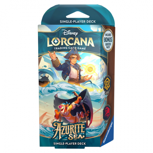 Disney Lorcana TCG: Azurite Sea Starter Deck - Amber & Ruby i gruppen SÄLLSKAPSSPEL / Spelserier / Disney Lorcana Trading Card Game hos Spelexperten (11098459-JT)