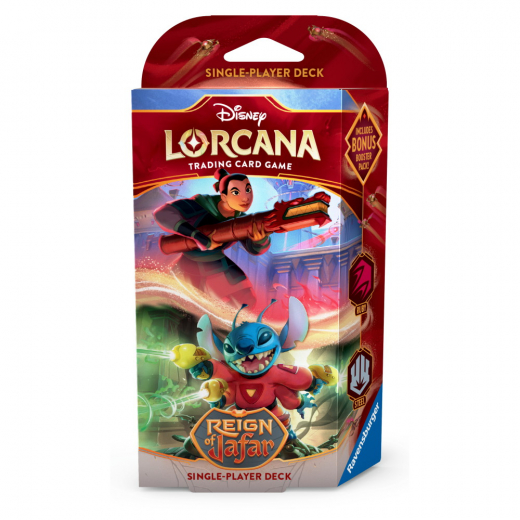 Disney Lorcana TCG: Reign of Jafar Single Player Deck - Ruby & Steel i gruppen SÄLLSKAPSSPEL / Spelserier / Disney Lorcana Trading Card Game hos Spelexperten (11098544-MS)
