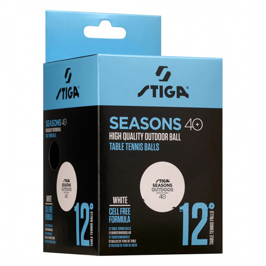 Stiga Seasons Outdoor 12-pack bollar - vita i gruppen SPELBORD / Bordtennis / Tillbehör hos Spelexperten (1110-2810-12)