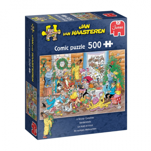 Jan van Haasteren Pussel - A Woolly Christmas 500 Bitar i gruppen PUSSEL / Jan van Haasteren hos Spelexperten (1110100039)