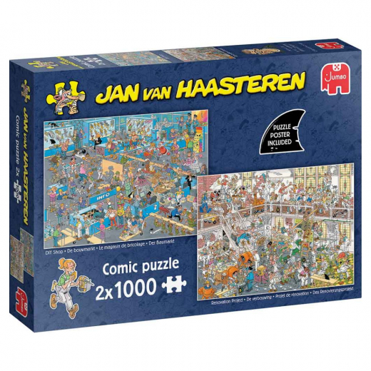 Jan van Haasteren Pussel - DIY Shop & Renovation Project 2x1000 Bitar i gruppen PUSSEL / 1000 bitar hos Spelexperten (1110100325)