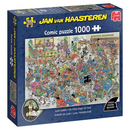 Jan van Haasteren Pussel: Ludo Battle 1000 Bitar i gruppen PUSSEL / Jan van Haasteren hos Spelexperten (1110100482)