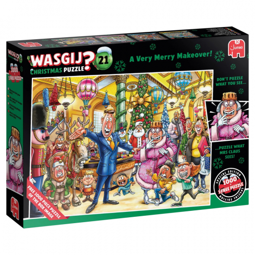Wasgij? Christmas #21 - A Very Merry Makeover! 1000 Bitar i gruppen PUSSEL / Wasgij hos Spelexperten (1110100510)