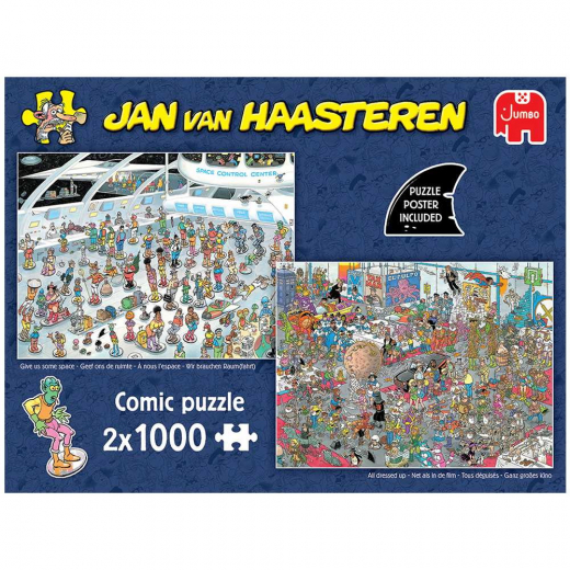 Jan Van Haasteren Pussel - Give Us Some Space & All Dressed Up 2x1000 Bitar i gruppen PUSSEL / 1000 bitar hos Spelexperten (1110100540)