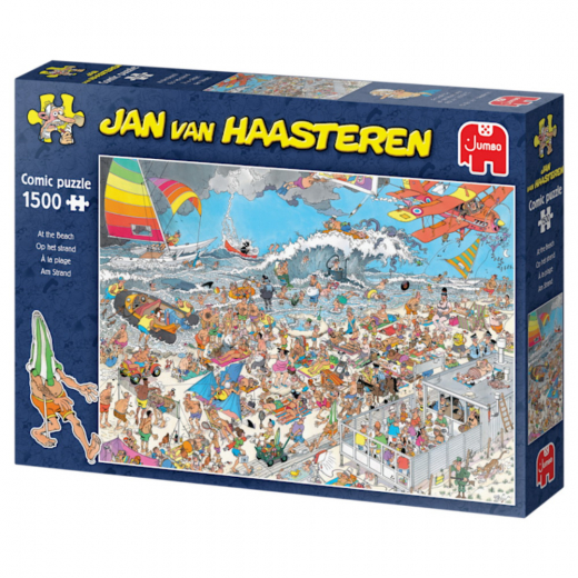 Jan van Haasteren - At the Beach 1500 Bitar i gruppen PUSSEL / 1500 bitar hos Spelexperten (1110100876)