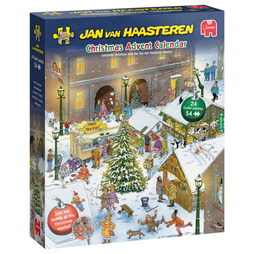 Jan van Haasteren Pussel - Adventskalender 2026 - 24 x 54 Bitar i gruppen Varumärken / Adventskalendrar hos Spelexperten (1110100882)