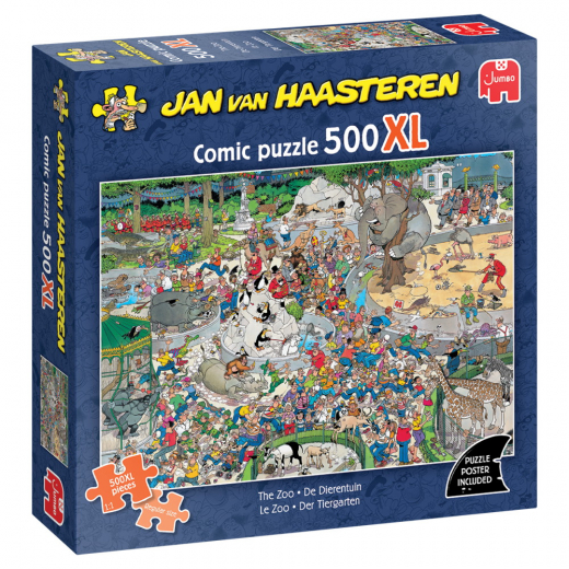 Jan van Haasteren Pussel - The Zoo 500 XXL Bitar i gruppen PUSSEL / < 750 bitar hos Spelexperten (1110100919)
