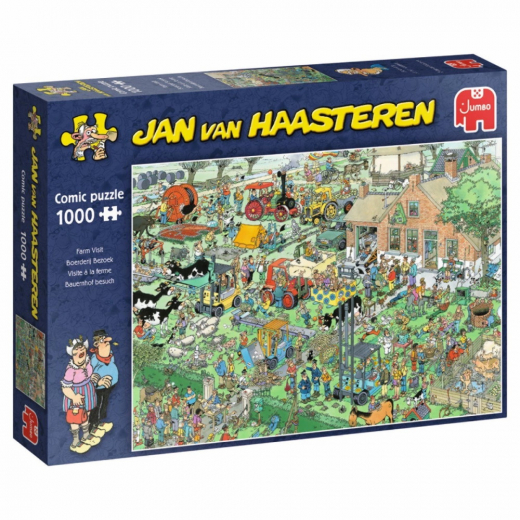 Jan van Haasteren Pussel - Farm Visit 1000 Bitar i gruppen PUSSEL / 1000 bitar hos Spelexperten (1119800099)