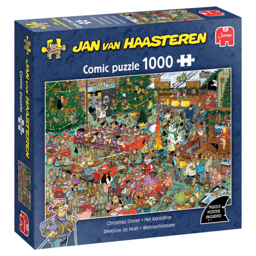 Jan van Haasteren Pussel - Christmas Dinner 1000 Bitar i gruppen PUSSEL / 1000 bitar hos Spelexperten (1119800159)