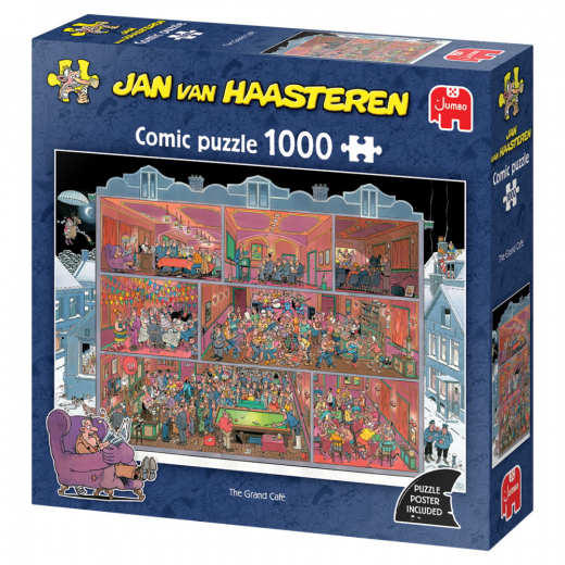Jan van Haasteren Pussel - The Grand Café 1000 Bitar i gruppen PUSSEL / 1000 bitar hos Spelexperten (1119802052)
