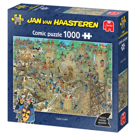 Jan van Haasteren Pussel - Castle Conflict 1000 Bitar i gruppen PUSSEL / 1000 bitar hos Spelexperten (1119802054)