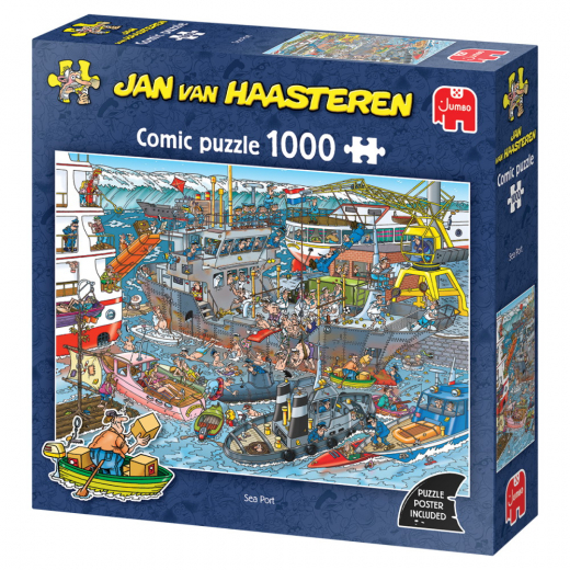 Jan van Haasteren Pussel - Sea Port 1000 Bitar i gruppen PUSSEL / 1000 bitar hos Spelexperten (1119802056)