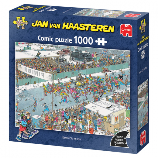 Jan van Haasteren Pussel - Eleven City Ice Tour 1000 Bitar i gruppen PUSSEL / 1000 bitar hos Spelexperten (1119802057)