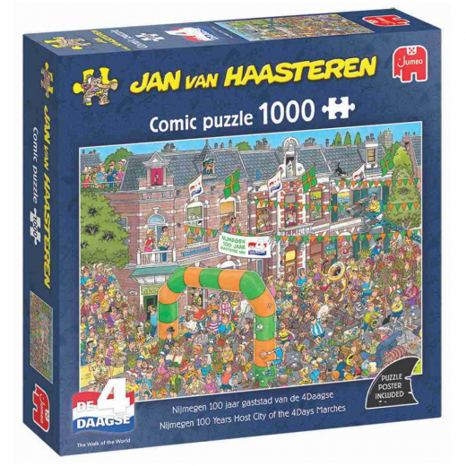 Jan van Haasteren Pussel: Nijmegen 100 Years Host City of the 4Days Marches 1000 Bitar i gruppen PUSSEL / Jan van Haasteren hos Spelexperten (1119802059)