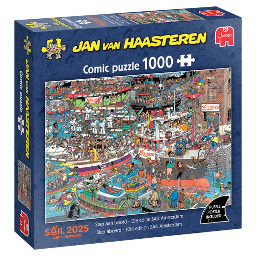 Jan van Haasteren Pussel - Step Aboard - Sail 2025 Amsterdam 1000 Bitar i gruppen PUSSEL / Jan van Haasteren hos Spelexperten (1119802060)