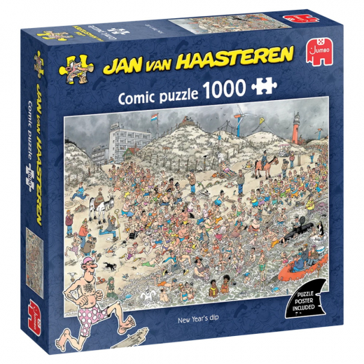 Jan van Haasteren Pussel: New Year's Dip 1000 Bitar i gruppen Nyheter hos Spelexperten (1119802219)