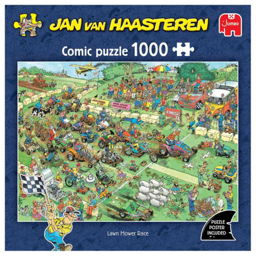 Jan van Haasteren Pussel: Grasmaaierrace 1000 Bitar i gruppen Nyheter hos Spelexperten (1119802233)