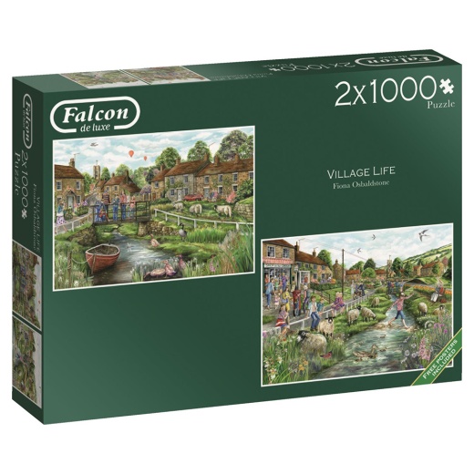 Jumbo Pussel - Village life 2x1000 Bitar i gruppen  hos Spelexperten (11216)