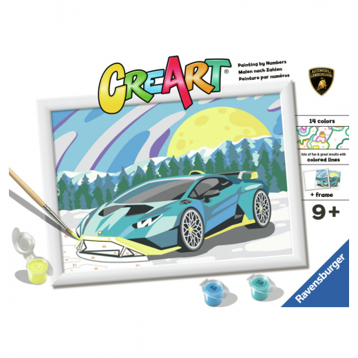 CreArt - Blå Lamborghini i gruppen LEKSAKER / Skapa & måla hos Spelexperten (11223664)