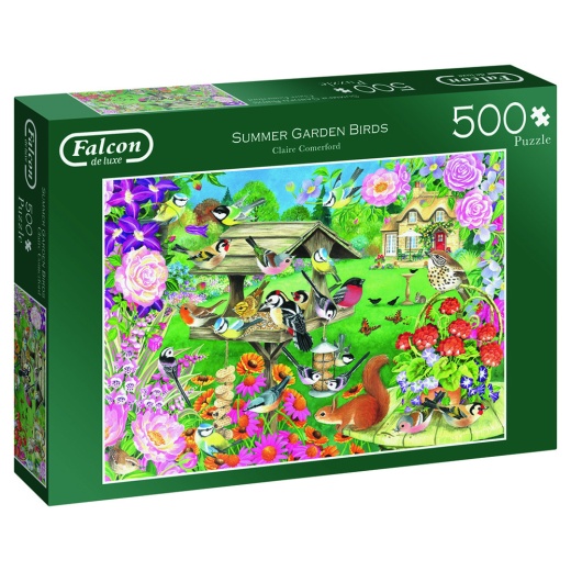 Jumbo Pussel - Summer garden birds 500 Bitar i gruppen  hos Spelexperten (11253)