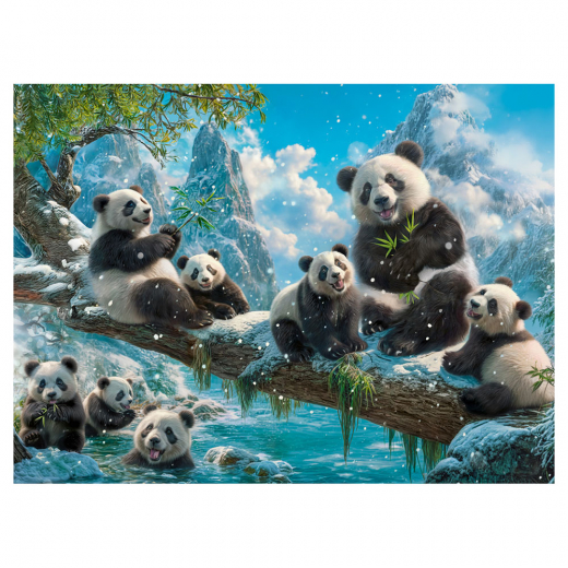 Castorland - Pandas Winter Fun 2000 bitar i gruppen PUSSEL / 2000 bitar > hos Spelexperten (116273)