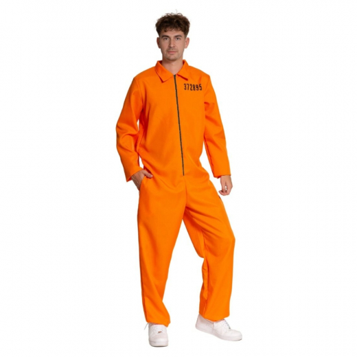 Prisoner Jumpsuit Man i gruppen LEKSAKER / Utklädnad / Halloween hos Spelexperten (117977)