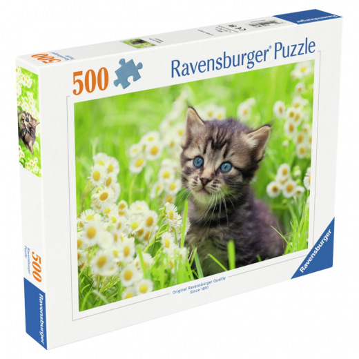 Ravensburger Pussel: Kitten in the Meadow 500 Bitar i gruppen PUSSEL / < 750 bitar hos Spelexperten (12000367)
