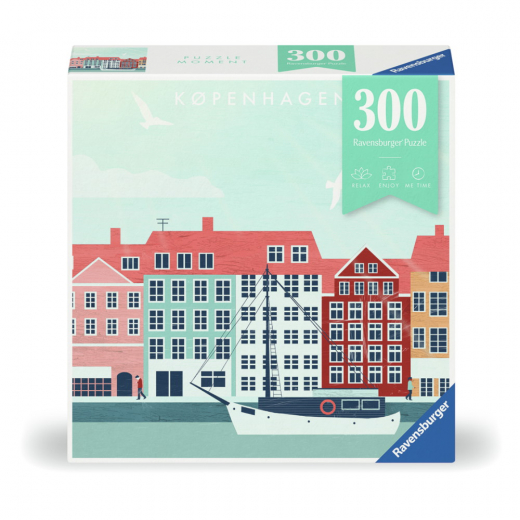 Ravensburger Pussel: City Kopenhagen 300 Bitar i gruppen PUSSEL / < 750 bitar hos Spelexperten (12000769)