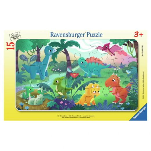 Ravensburger Pussel: Baby Dinosaur och vänner 15 Bitar i gruppen PUSSEL / Barnpussel hos Spelexperten (12000856)