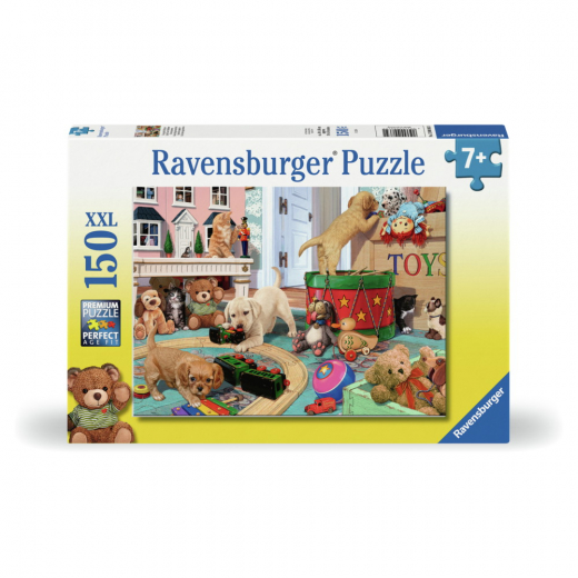 Ravensburger Pussel: Little Paws Playtime 150 XXL Bitar i gruppen PUSSEL / Barnpussel hos Spelexperten (12000865)