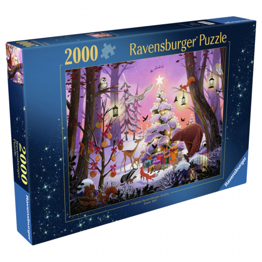 Ravensburger Pussel: A Woodland Christmas 2000 Bitar i gruppen PUSSEL / 2000 bitar > hos Spelexperten (12001417)