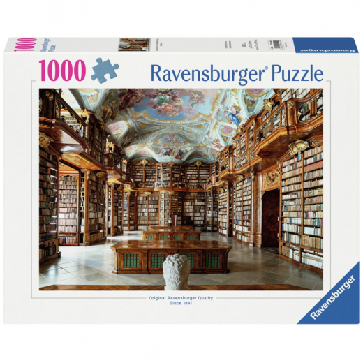 Ravensburger Pussel: Library at St. Florian Monastery 1000 Bitar i gruppen PUSSEL / 1000 bitar hos Spelexperten (12001440)