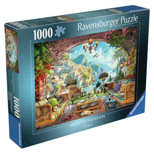 Ravensburger Pussel: Mediterranean View 1000 Bitar i gruppen PUSSEL / 1000 bitar hos Spelexperten (12001576)