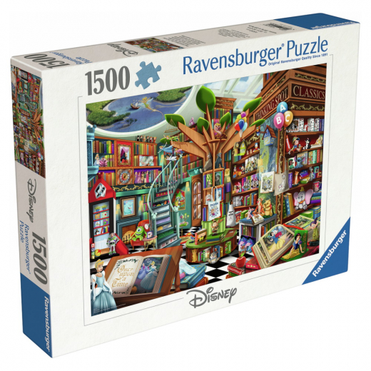 Ravensburger Pussel: Disney Bookstore of Wonders 1500 Bitar i gruppen PUSSEL / 1500 bitar hos Spelexperten (12001582)