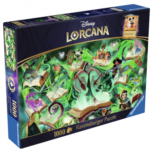 Ravensburger Pussel: Disney Lorcana - Glimmers of the Realm: Emerald 1000 Bitar i gruppen PUSSEL / 1000 bitar hos Spelexperten (12001623)