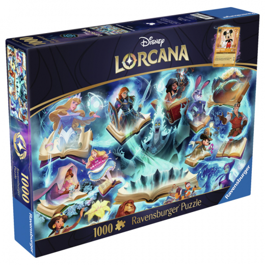 Ravensburger Pussel: Disney Lorcana - Glimmers of the Realm: Sapphire 1000 Bitar i gruppen PUSSEL / 1000 bitar hos Spelexperten (12001625)