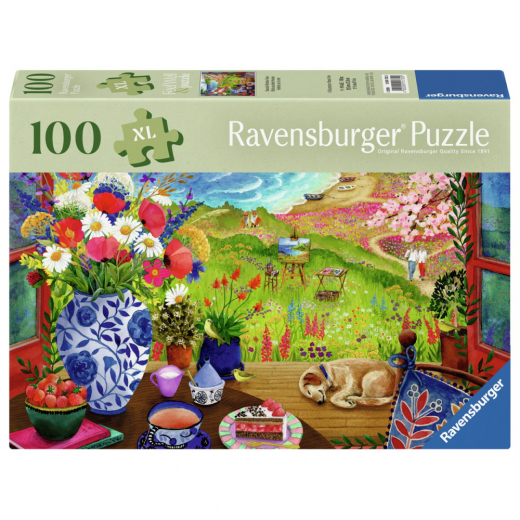 Ravensburger Pussel: View out the Window 100 XL Bitar i gruppen PUSSEL / Ravensburger hos Spelexperten (12001732)
