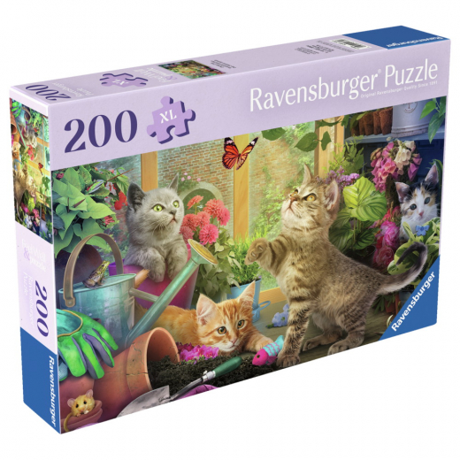 Ravensburger Pussel: Cheeky Cats 208 XL Bitar i gruppen PUSSEL / < 750 bitar hos Spelexperten (12001735)