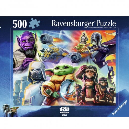 Ravensburger Pussel: The Mandalorian and Grogu 500 bitar i gruppen PUSSEL / Ravensburger hos Spelexperten (12001812)