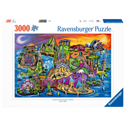 Ravensburger Pussel: Isle of Sights 3000 Bitar i gruppen PUSSEL / 2000 bitar > hos Spelexperten (12001825)