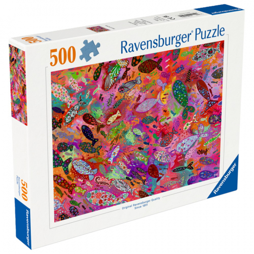Ravensburger Pussel: Fish in Fuchsia 500 Bitar i gruppen PUSSEL / < 750 bitar hos Spelexperten (12001844)