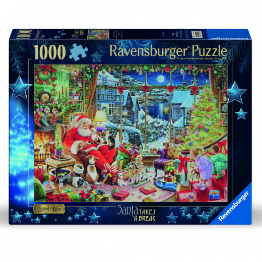 Ravensburger Pussel: Santa Takes a Break 1000 Bitar i gruppen PUSSEL / 1000 bitar hos Spelexperten (12001991)