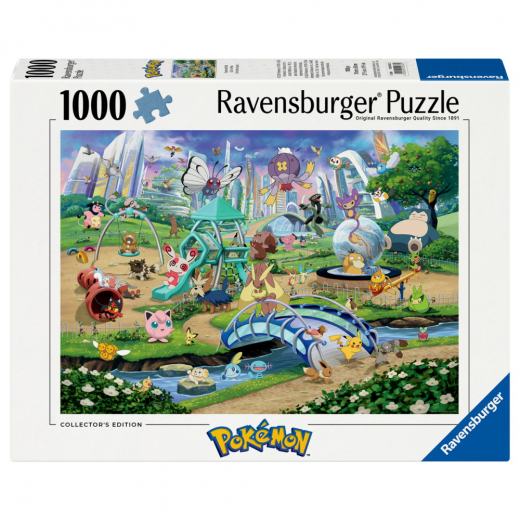Ravensburger Pussel: Pokémon Eevee and Park 1000 Bitar i gruppen PUSSEL / 1000 bitar hos Spelexperten (12002033)